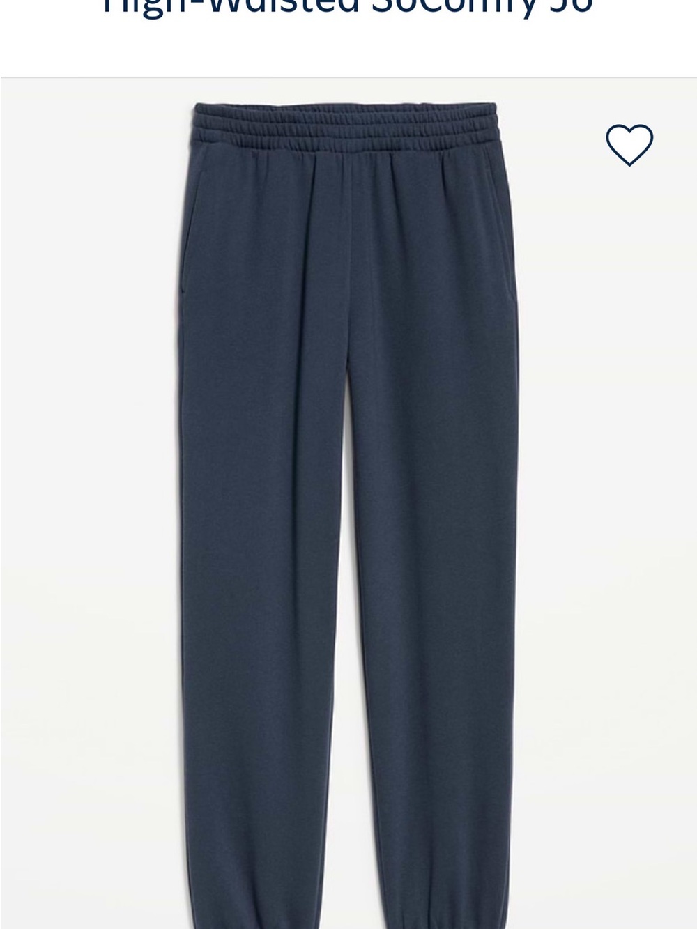 Old Navy Light Heather Navy Women's Joggers - Elastic Waist